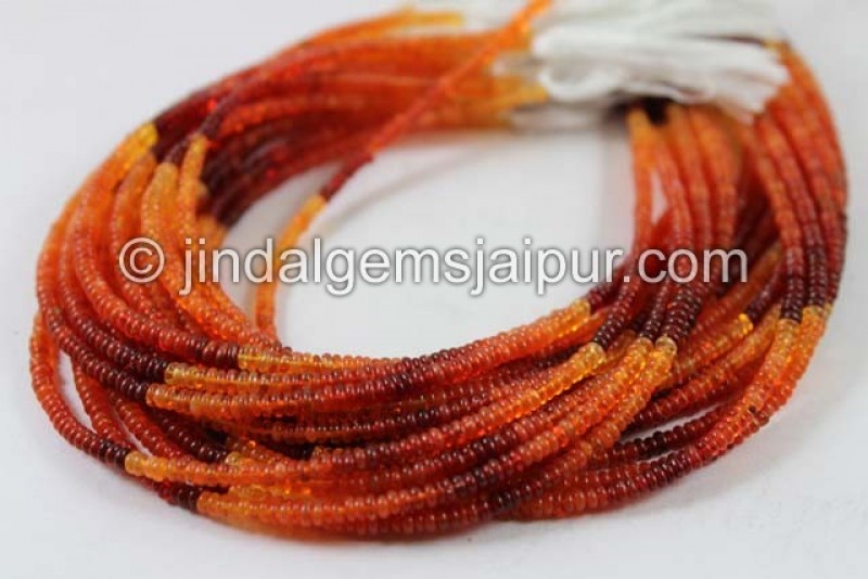 Fire Opal Smooth Roundelle Beads